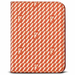 Etui passeport en Toile enduite orange - 14x10x2 cm
