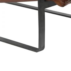 Fauteuil cuir damo marron - 63x99x99 cm