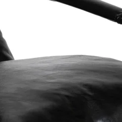 Fauteuil cuir damo noir- 63x99x99 cm