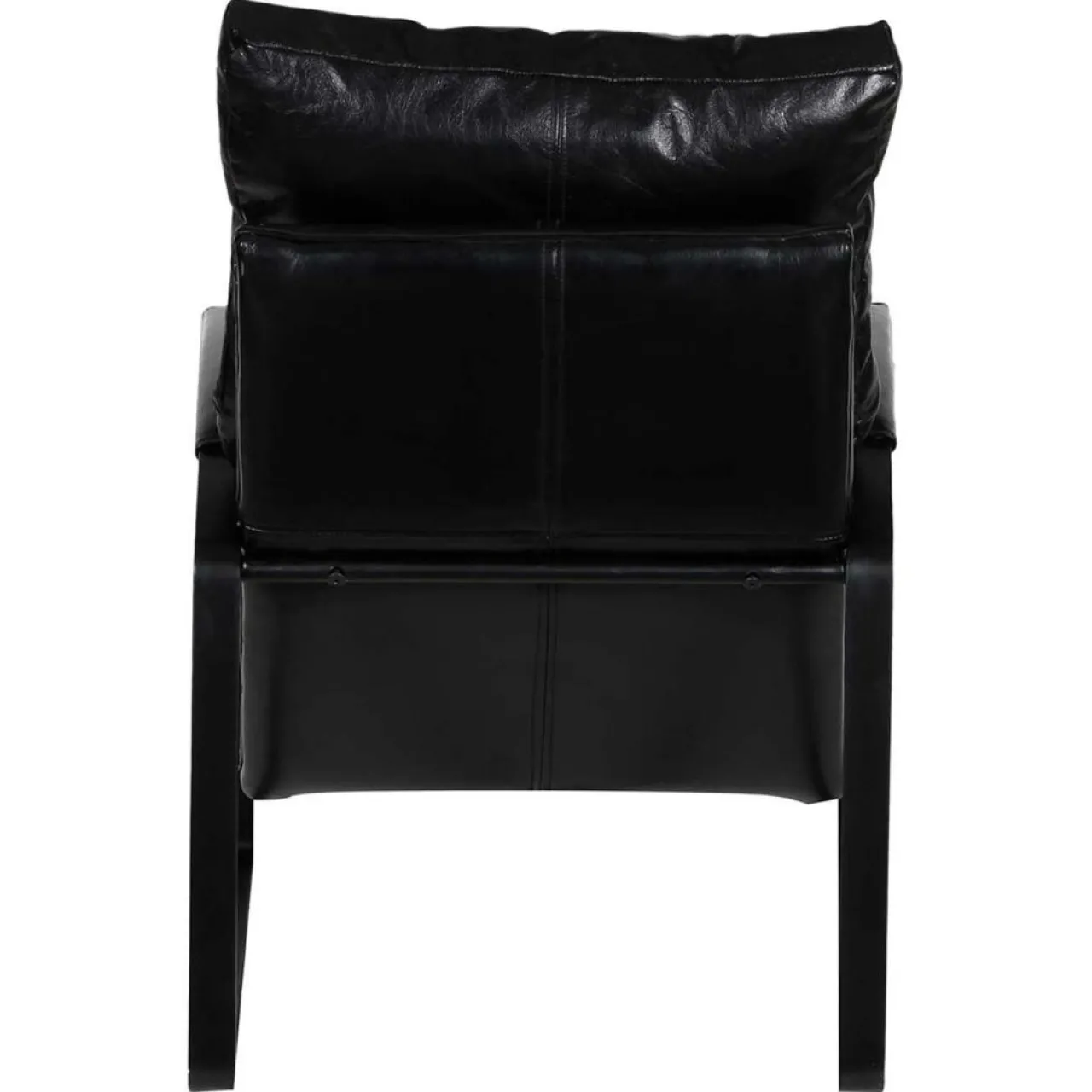 Fauteuil cuir damo noir- 63x99x99 cm