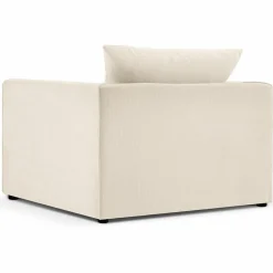 Fauteuil Quince Velours côtelé beige clair - 97x92x80 cm