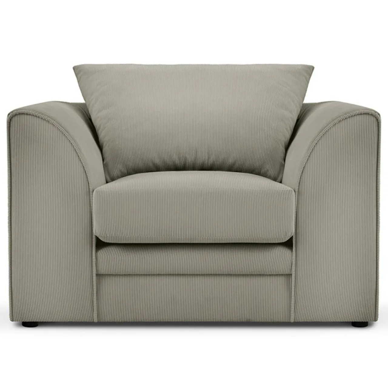Fauteuil Quince Velours côtelé gris clair - 97x92x80 cm