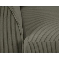 Fauteuil Quince Velours côtelé gris clair - 97x92x80 cm