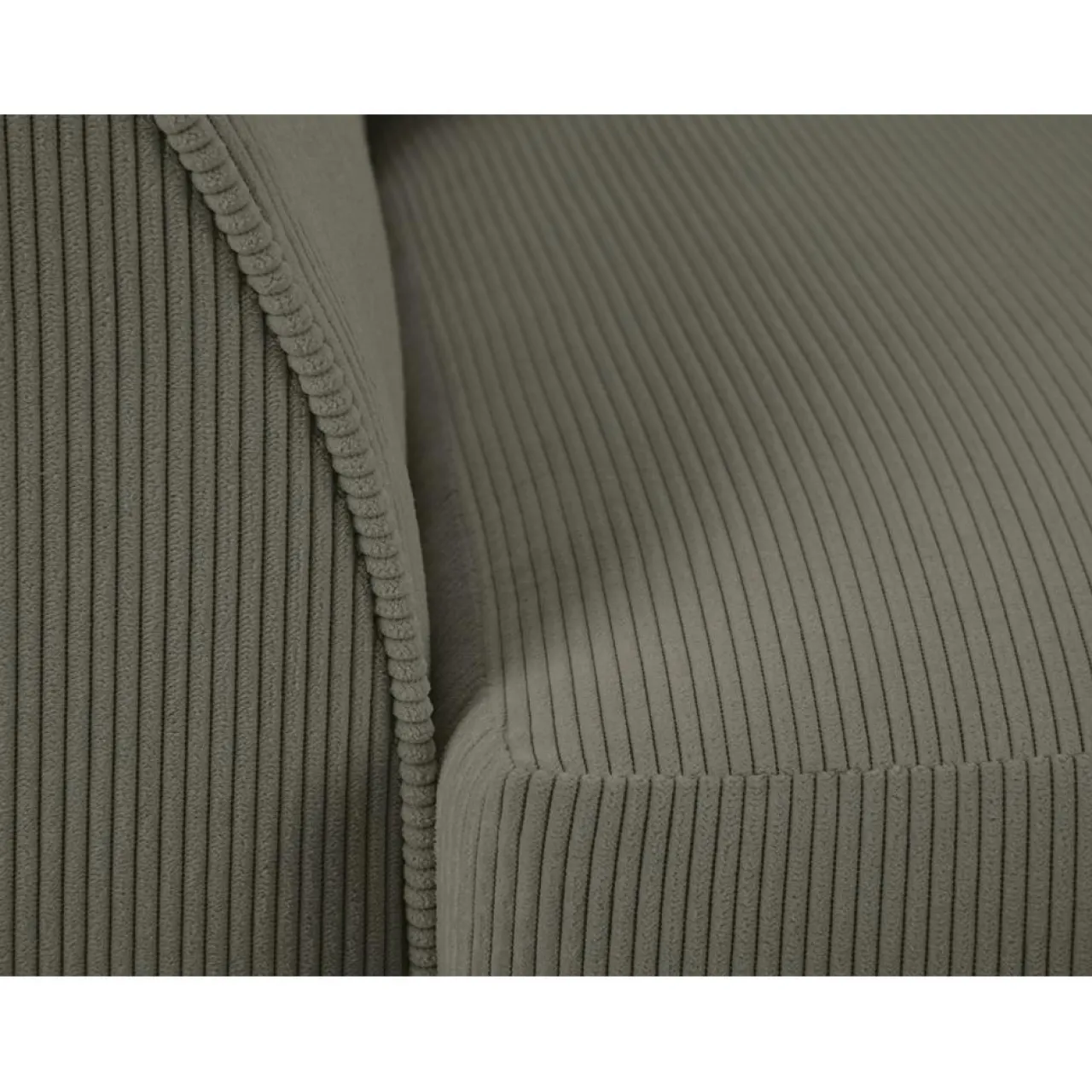 Fauteuil Quince Velours côtelé gris clair - 97x92x80 cm