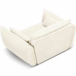 Fauteuil Vanda beige clair - 128x100x85 cm