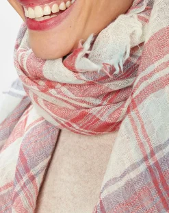 Foulard Floris 100% Laine rose - 130x130 cm