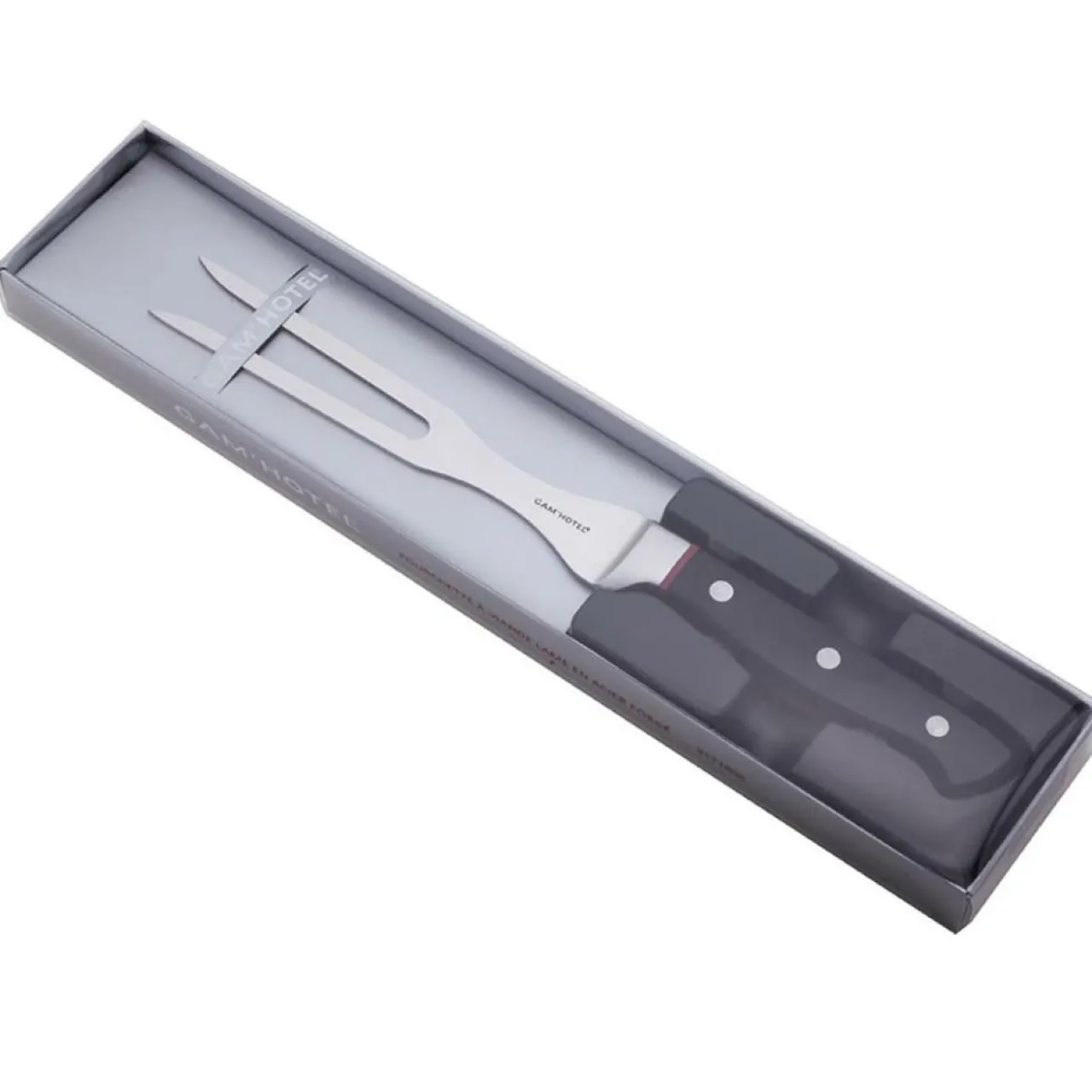 Fourchette à viande Hiro noir/rouge - 30.5 cm