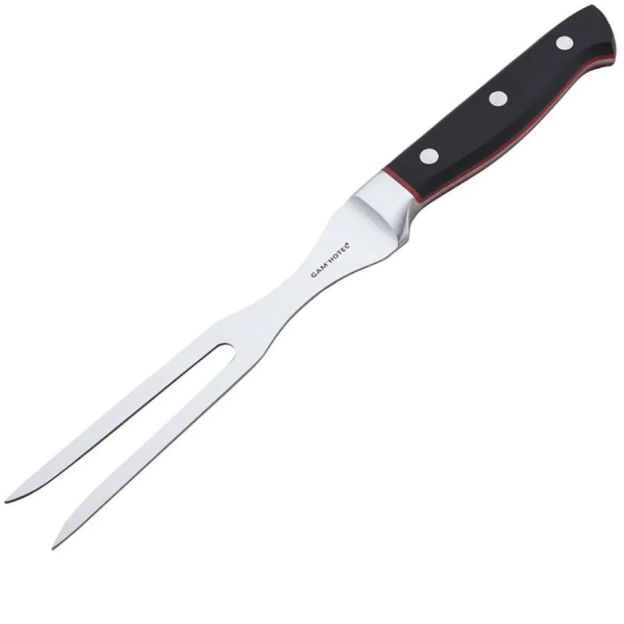 Fourchette à viande Hiro noir/rouge - 30.5 cm