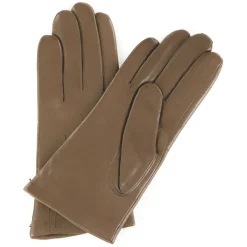 Gants en Cuir d'Agneau doublure Laine Waves chameau