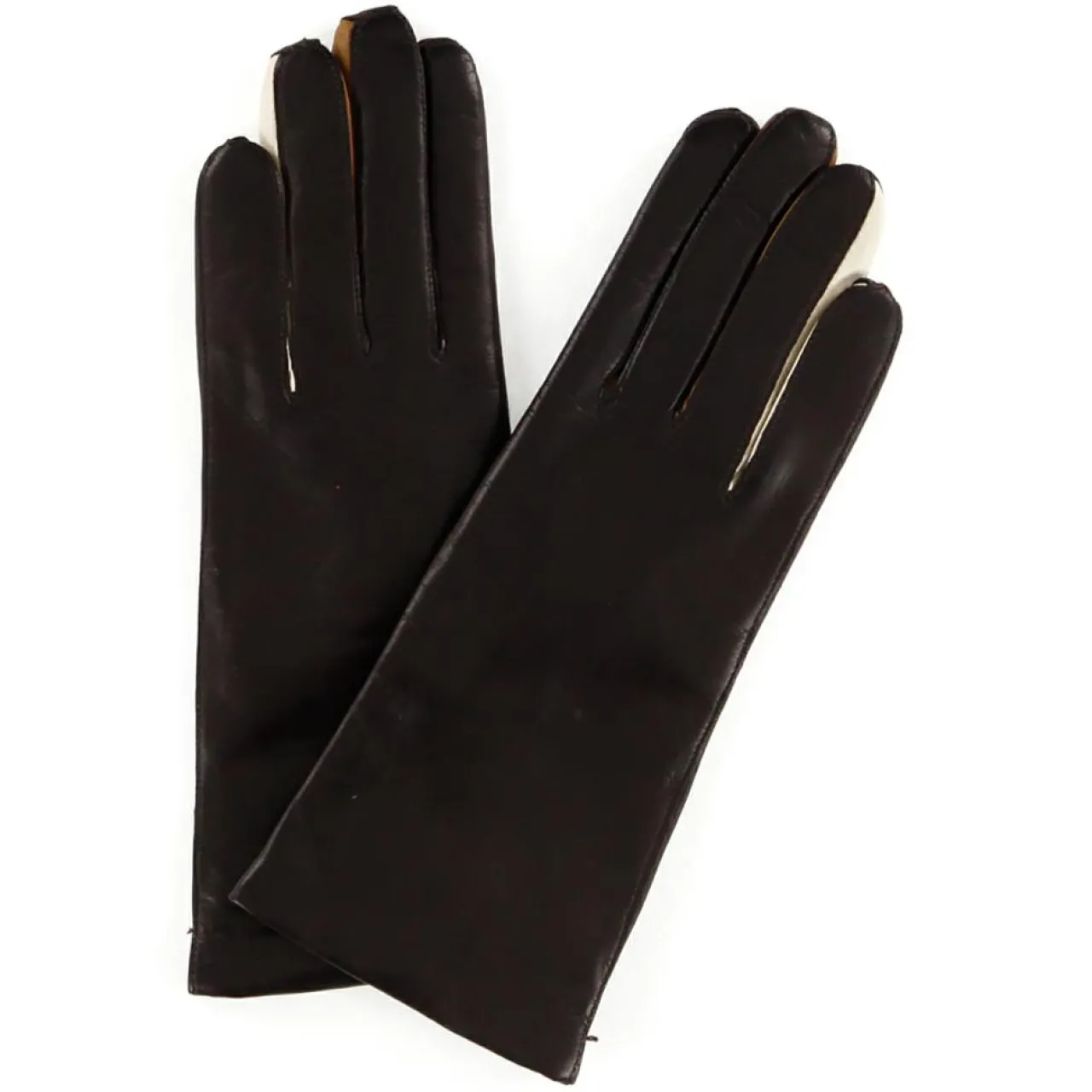 Gants en Cuir d'Agneau doublure Laine Heritage Valois bruns