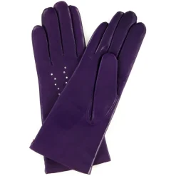 Gants en Cuir d'Agneau doublure Laine Theresa violets