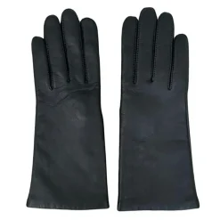 Gants en Cuir d'Agneau doublure Laine Victoire noirs