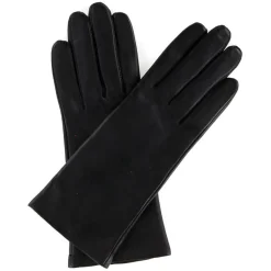Gants en Cuir d'Agneau doublure Laine Victoire noirs