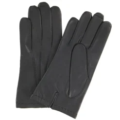 Gants en Cuir d'Agneau doublure Laine & Coton noirs