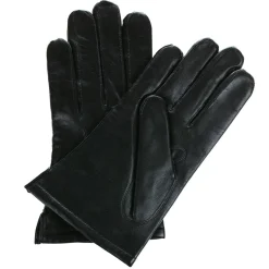 Gants en Cuir d'Agneau doublure maille noirs
