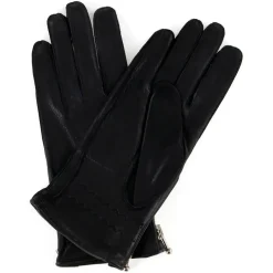 Gants en Cuir de Cerf doublure Laine Carlson noirs