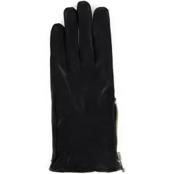 Gants en Cuir de Cerf doublure Laine Carlson noirs