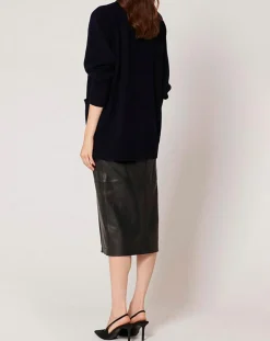 Gilet 100% Laine Georgie marine