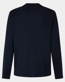 Gilet 100% Laine Mérinos façon veste bleu marine