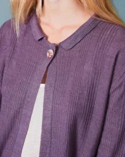 Gilet 100% Lin Alin violet