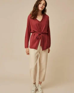 Gilet 100% Lin Therence terracotta