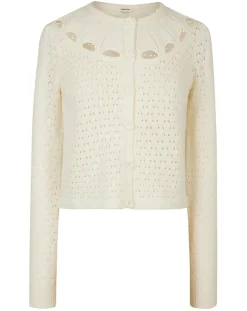 Gilet ajouré Pointelle écru