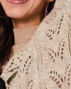 Gilet ajouré Vintage beige