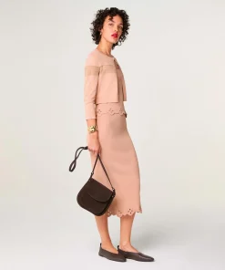 Gilet Albertine col rond rose poudre