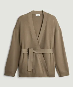 Gilet Anna ceinture amovible marron camel