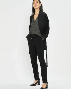 Gilet ceinturé Ciara noir