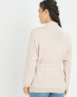 Gilet ceinturé Ciara rose