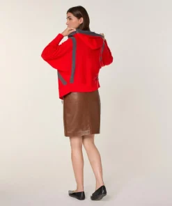 Gilet Chrystelle 100% Laine Laine Bi-Couleur orange