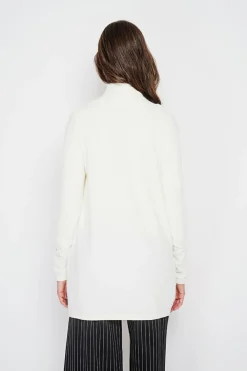 Gilet col châle naturel