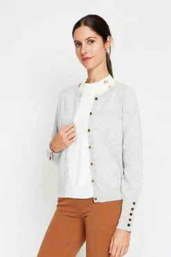 Gilet col ras du cou givre