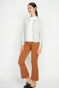 Gilet col ras du cou givre