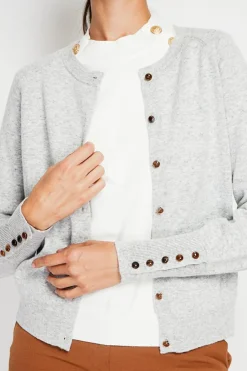 Gilet col ras du cou givre