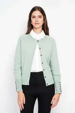 Gilet col ras du cou jade