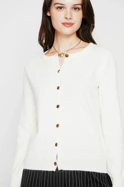 Gilet col ras du cou naturel