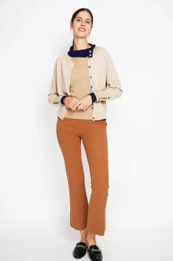 Gilet col ras du cou nougat