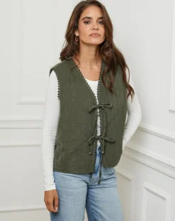 Gilet Diane kaki