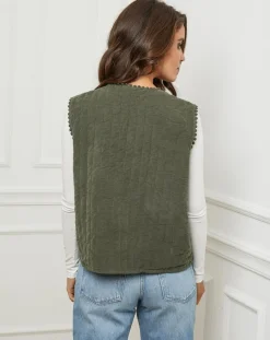 Gilet Diane kaki