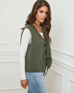 Gilet Diane kaki