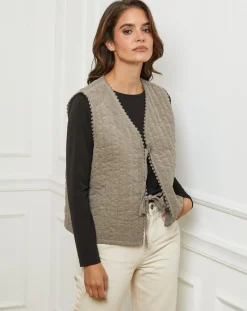 Gilet Diane taupe