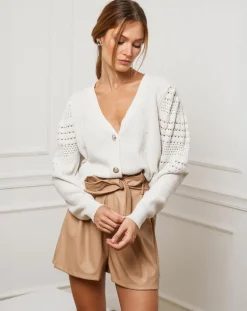 Gilet en Cachemire mélangé Liv ecru