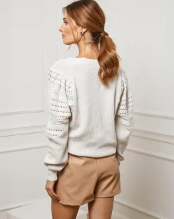 Gilet en Cachemire mélangé Liv ecru