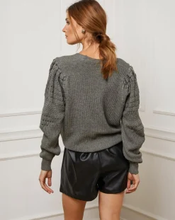 Gilet en Cachemire mélangé Liv kaki