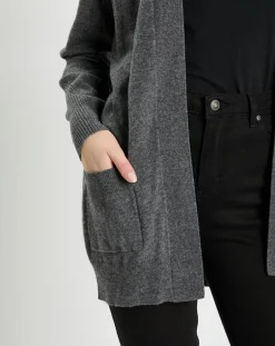 Gilet en Laine & Cachemire Susan gris foncé