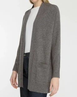 Gilet en Laine & Cachemire Susan gris foncé
