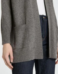 Gilet en Laine & Cachemire Susan gris foncé