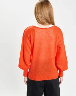 Gilet en Laine & Mohair mélangés Maille Boston 2 rouge moyen